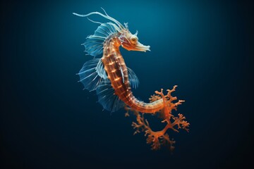 Close-up of a seahorse underwater