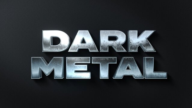 Dark Metal Shiny Reflective Text Title Intro
