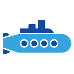 Submarine icon or logo illustration glyph style