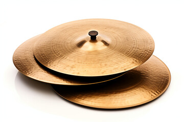 Fototapeta na wymiar Play Cymbals isolated on white background created with Generative Ai