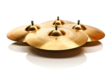 Fototapeta premium Play Cymbals isolated on white background created with Generative Ai