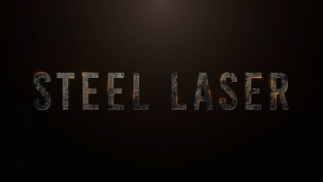 Grungy Metal Steel Laser Text Title Intro