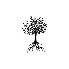Tree root design illustration isolated on white background