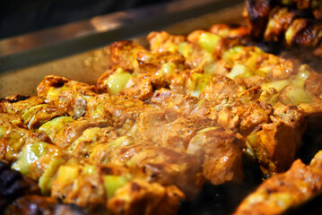 Delicious fried meat european street food