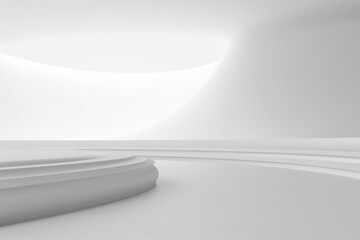 Elegant white room for product photography and exhibition