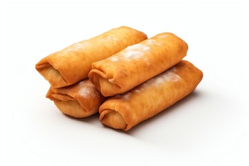 risoles on autentic plate. Simple. Detail. Isolated white background