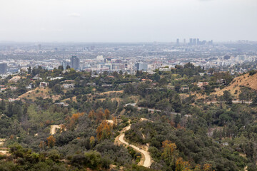 Fototapeta na wymiar View over Los Angeles, California, USA
