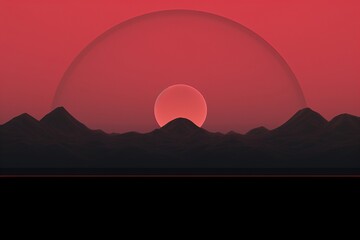 Obraz premium sunset in the mountains