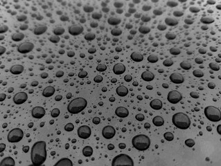 water drops on black background