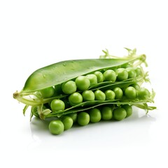 peas, real photo, photorealistic, stock photography style, white background 