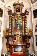 The altar at the exit of St. George's Basilica in Prague Castle