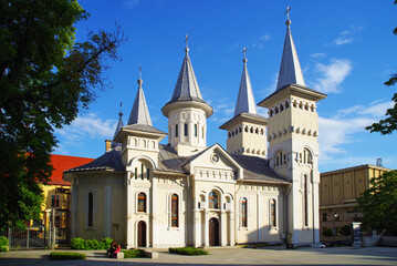Fototapeta na wymiar Architecture of Baia Mare city in Maramures County, Romania, Europe