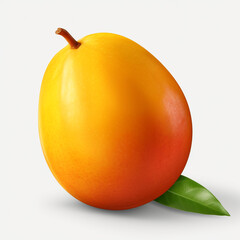 Fresh mango fruit isolated on transparent background created with Generative Ai