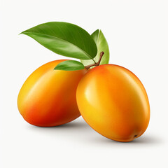 Fresh mango fruit isolated on transparent background created with Generative Ai