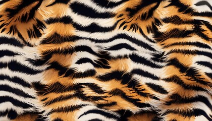 Fototapeta premium Tiger stripes. Animal print. African safari. Tiger leather wallpaper. Skin of Tiger.