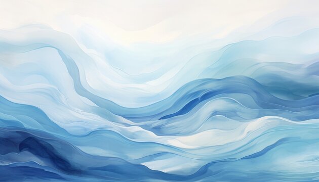 Captivating abstract design with textured waves and modern patterns. Artistic illustration features harmonious blend of blue and white tones creating visually striking wallpaper,