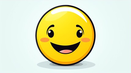 Cute cartoon happy smiley face