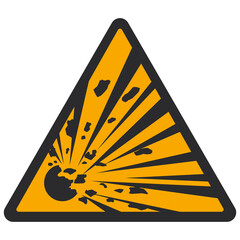 WARNING PICTOGRAM, EXPLOSIVE MATERIALS ISO 7010 - W002