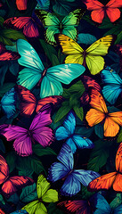 Fototapeta na wymiar Colorful Butterflies Beautiful
