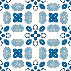 Portuguese tiles seamless pattern