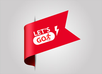  red flat sale web banner for lets go