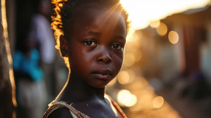 Foto op Canvas African child portrait, africa ethnic boy © AdamantiumStock