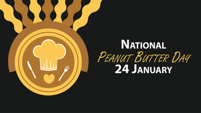 National Peanut Butter Day vector banner design. Happy National Peanut Butter Day modern minimal graphic poster illustration.