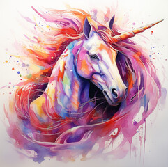 colorful backround of the horse