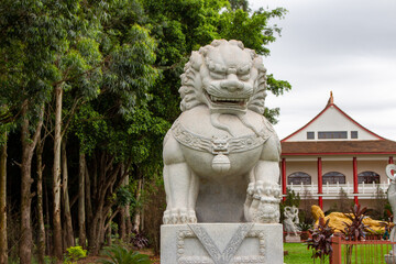 Estátua do Leão. Templo Budista Chen Tien. Foz do Iguaçu, Paraná.