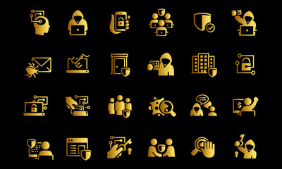 Cybersecurity Icons vector design