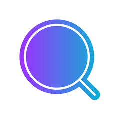 gradient icon purple - Magnifying glass General search or investigation
A minimalist icon of a simple magnifying glass, symbolizing search, investigation, or data exploration