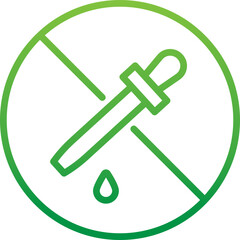 gradient green icon - Additive Free, no pipette	