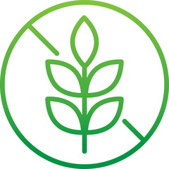 gradient green icon - Plant, plants, botany,	