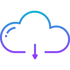blue gradient icon -  upload, download, cloud, data, server, data exchange, data tansfer