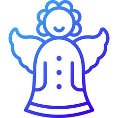 christmas angel isolated on white background gradient	
