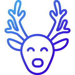 Christmas deer gradient