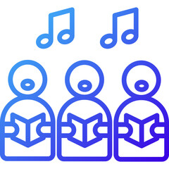 christmas choir gradient