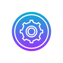coloured and colorful blue white icon - industrial