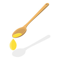 3D Isometric Flat Vector Illustration of Cooking Ingredients, Culinary Food Icons. Item 7