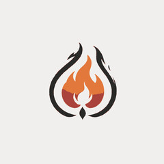 Flame Logo Design EPS format Very Cool 