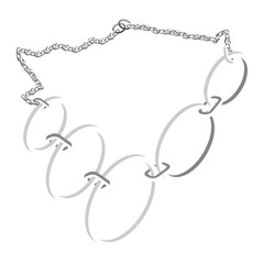 3D Isometric Flat Vector Set of Necklaces, Gemstones and Precious Accessorizes. Item 5