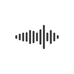 Sound wave icon flat vector design