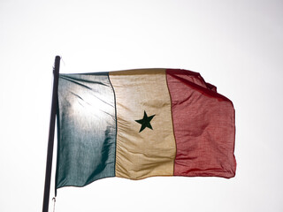 Flaga Senegalu na wietrze - obrazy, fototapety, plakaty
