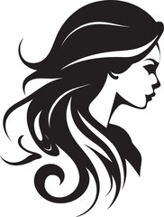 Ethereal Aura Iconic Black Beauty Chic Contours Vector Silhouette of Elegance