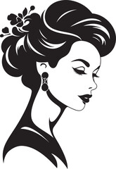 Charming Contours Silhouette of Beauty Elegant Persona Black Womans Silhouette