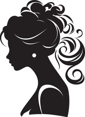 Majestic Grace Black Silhouette of a Woman Sophisticated Aura Iconic Beauty in Silhouette