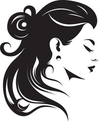 Divine Silhouette Vector Icon of Feminine Grace Majestic Grace Black Silhouette of a Woman