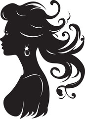 Sophisticated Aura Iconic Beauty in Silhouette Glamorous Profile Black Womans Icon