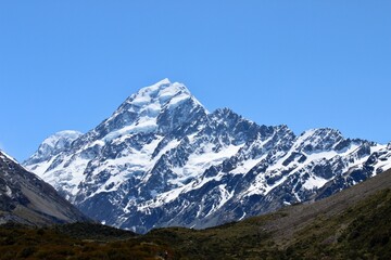 Fototapeta na wymiar New Zealand mountains with snow