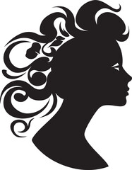 Divine Contours Iconic Silhouette of Beauty Ethereal Grace Black Womans Face Silhouette